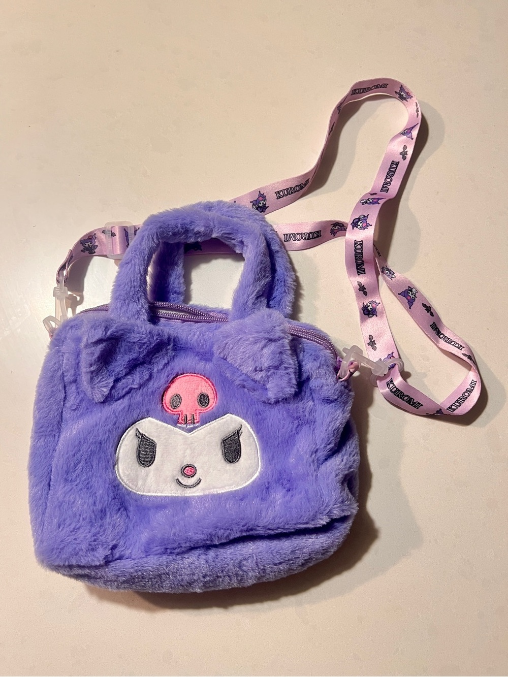 Sanrio 💜 Kuromi Purple Plush Handbag Crossbody Bag
